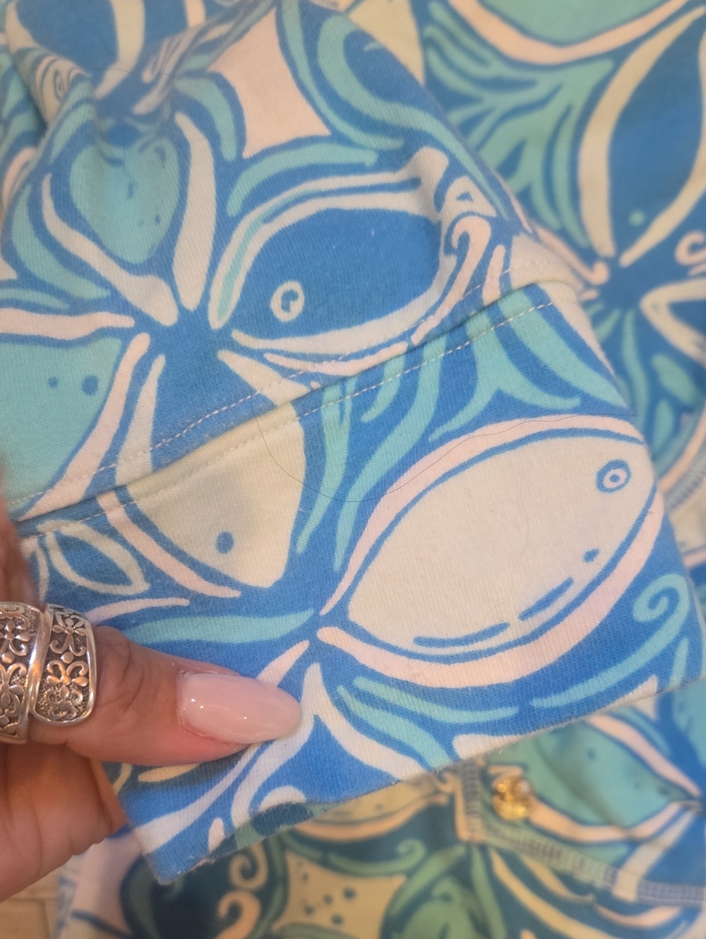 Lilly Pulitzer Skipper Popover Coastal Print 1/2 Zip Jacket - Picture 5 of 9